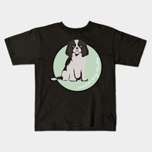 Cavalier King Charles Spaniel Dog Breed Cursive Graphic Kids T-Shirt